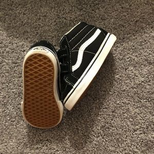 Baby boy vans black high top vans!